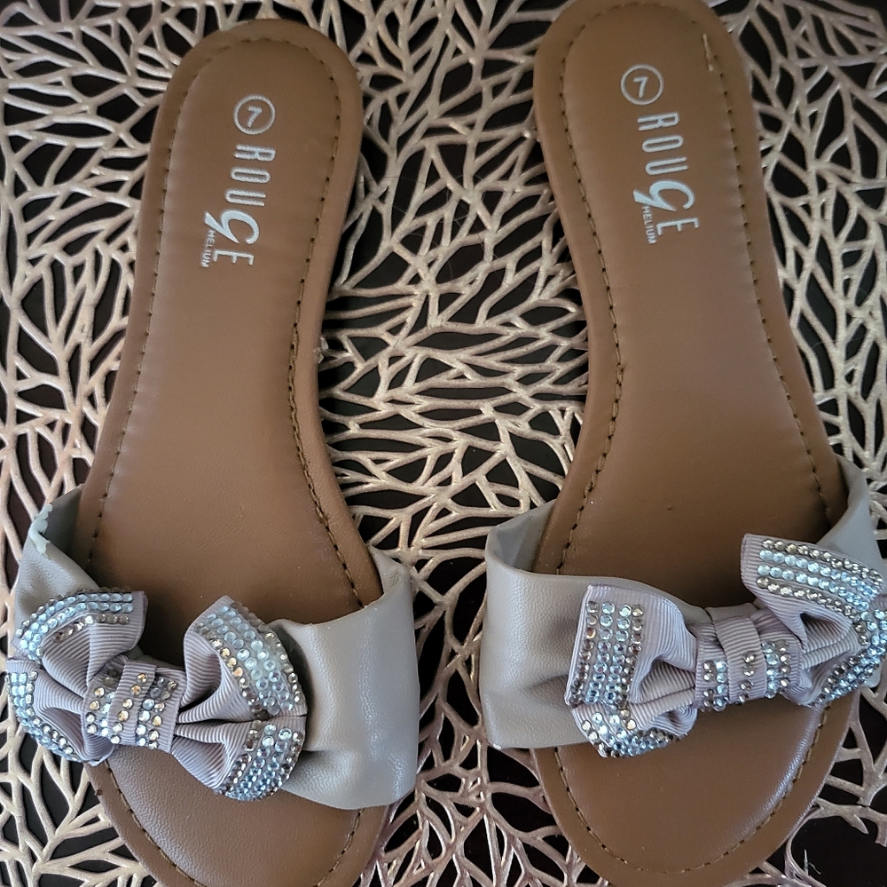 Cute mauve pink slide sandals